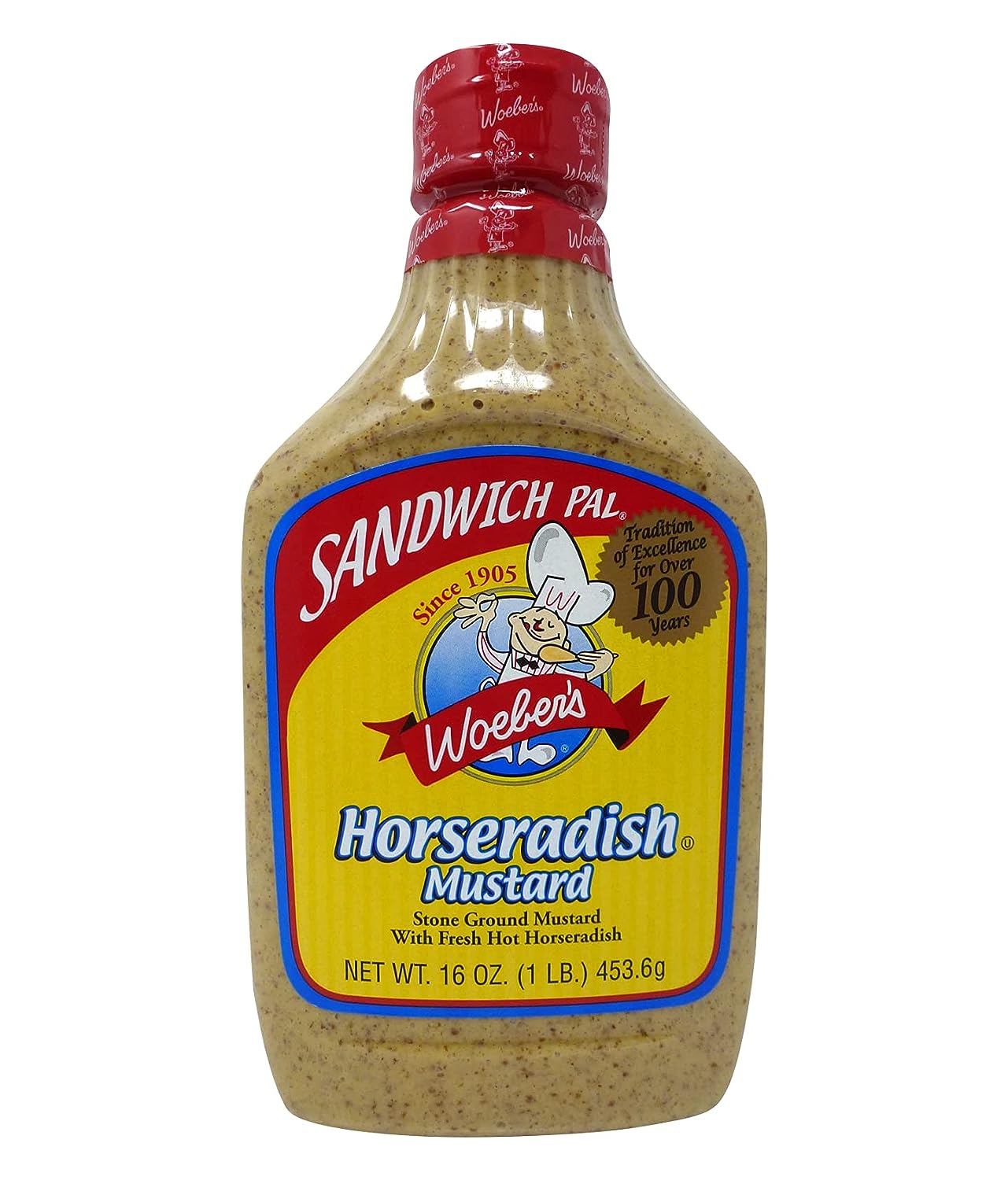 Woeber Mustard Sandwich Pal Horseradish 16 Oz - Pack Of 6