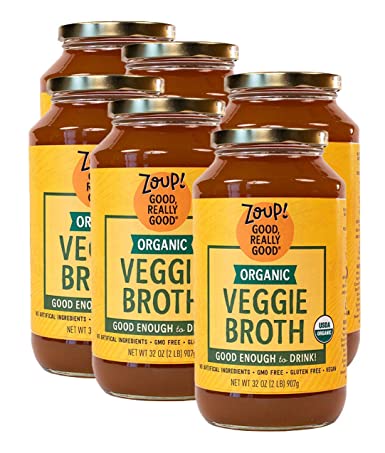 Zoup - Good Really Good Broth Veggie Organic, 32 oz | Pack of 6