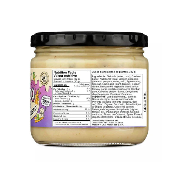 Credo - Oatmilk Queso - Blanco, 11oz
