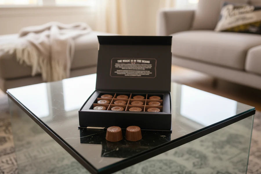 Rawmio - Premium Chocolate Bonbons - Coconut Milk Chocolate, 12 Count