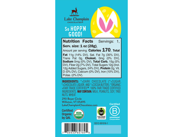 Lake Champlain - Dark Chocolate Placesetting - Baby Bunny, 1oz