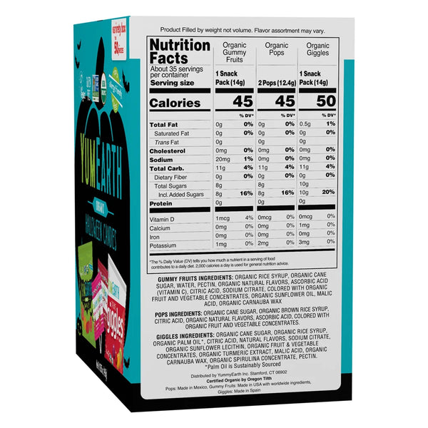 YumEarth - Organic Halloween Candies - Variety Box, 16.56oz