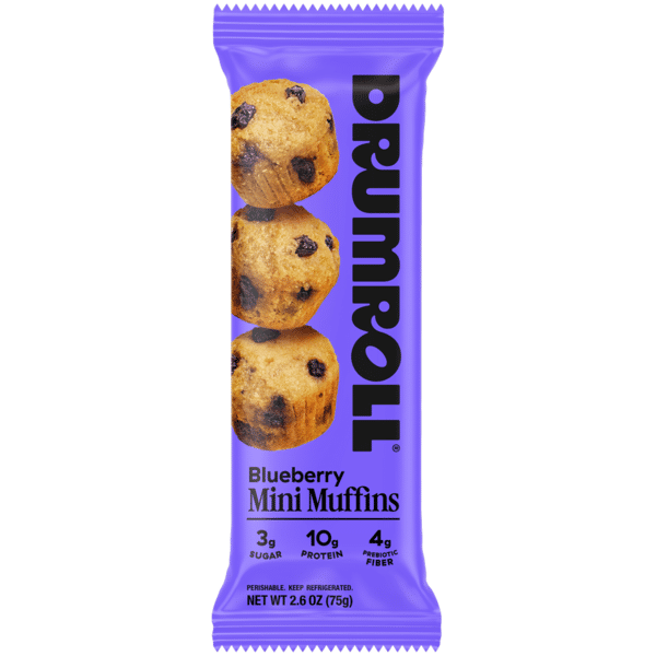 Drumroll Snacks - Mini Blueberry Muffins, 2.4oz