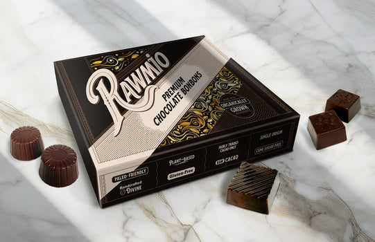Rawmio - Premium Chocolate Bonbons - Coconut Milk Chocolate, 6 Count