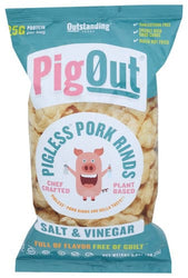 Pigout -  Pigless Pork Rinds Salt & Vinegar, 3.5 Oz
