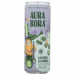 Aura Bora - Lavender Cucumber Sparkling Water, 12oz