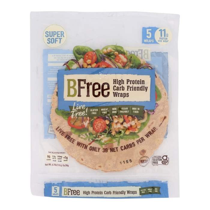 BFree GlutenFree High Protein Wraps, 6.7oz Vegan Essentials