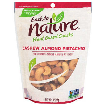 Back to Nature - Cashew Almond Pistachio Nuts Mix, Sea Salt, 9oz