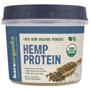 BareOrganics - Hemp Seed Protein Powder, 8oz