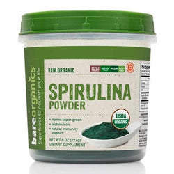 BareOrganics - Spirulina Powder, 8oz