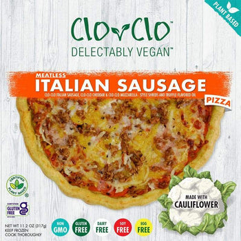 Clo-Clo Vegan Foods - Meatless Italian Sausage Pizza, 11.2oz