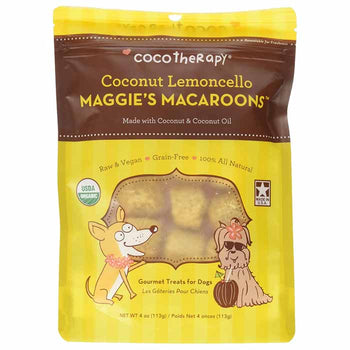 Coco Therapy - Organic Maggie's Macaroons For Dogs, 4oz | Multiple Flavors