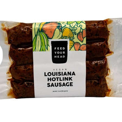 Feed Your Head - Vegan Louisiana Hotlinks Sausage, 4 Pack