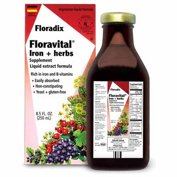 Floradix - Floravital Iron + Herbs Liquid Herbal Supplement, 8.5 fl oz