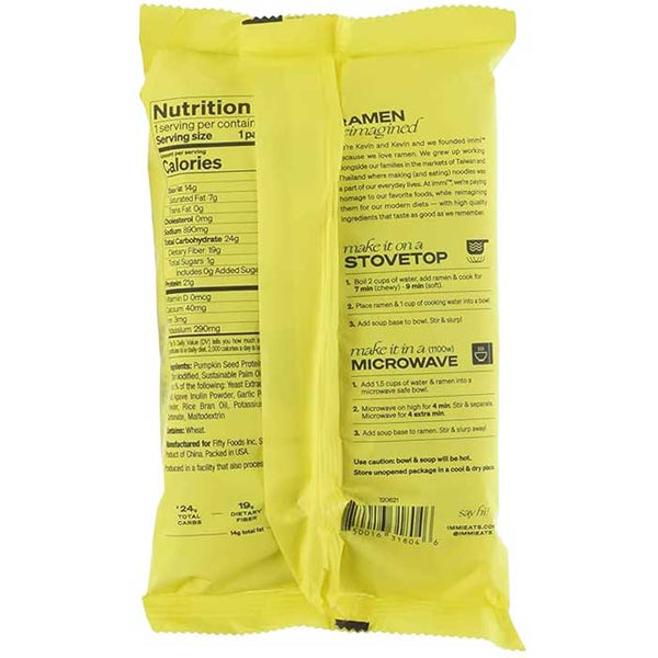 Immi - Plant-Based Ramen Spicy Beef, 2.4oz - back