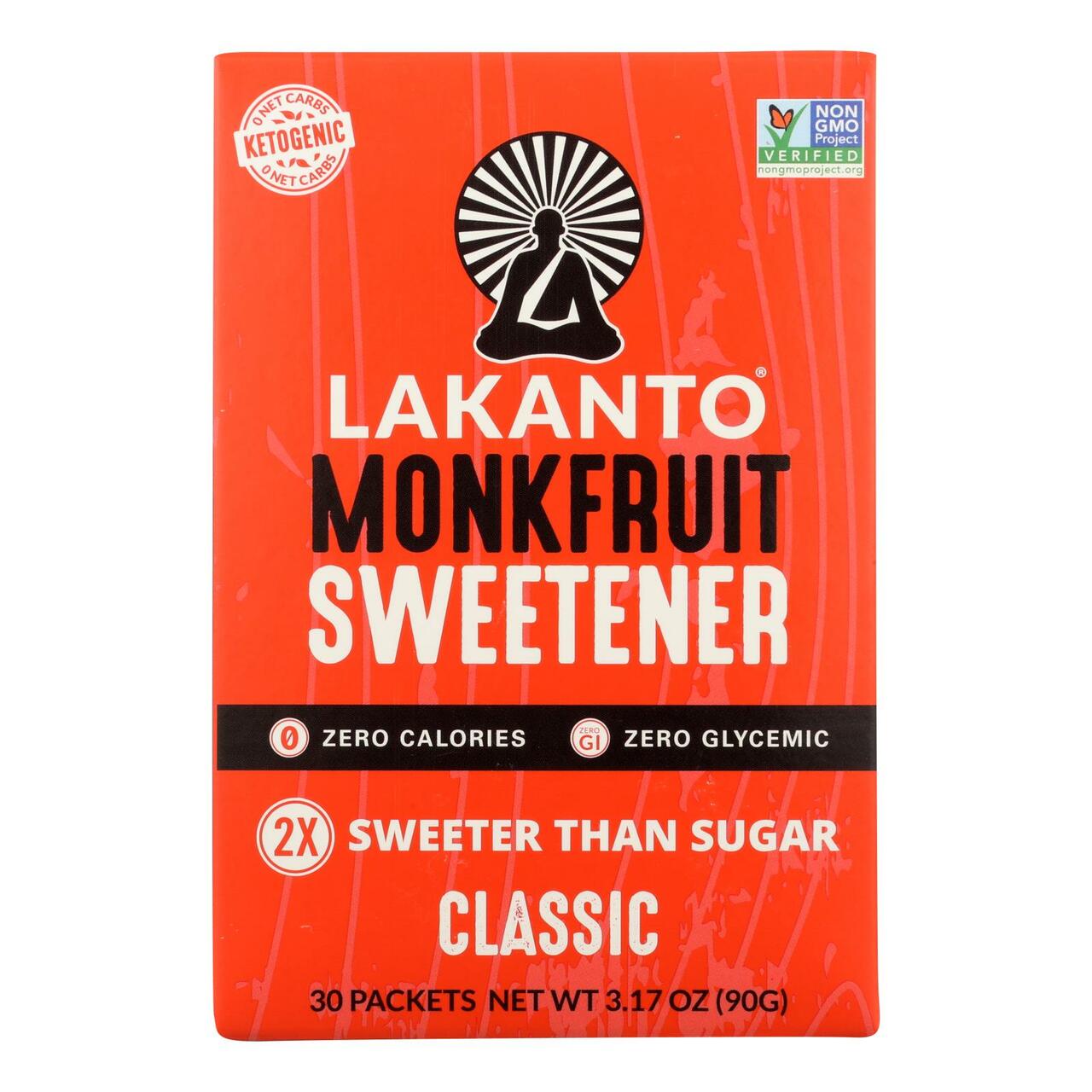 Lakanto - Monkfruit Sweetener Sticks, 3.17oz