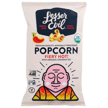 Lesser Evil - Organic Fiery Hot Popcorn, 4.6oz
