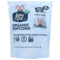 Lesser Evil - Organic Sugar Cookie Popcorn, 8-Pack