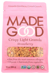 MadeGood, Crispy Light Granola, Strawberry, 10 oz | Pack of 8