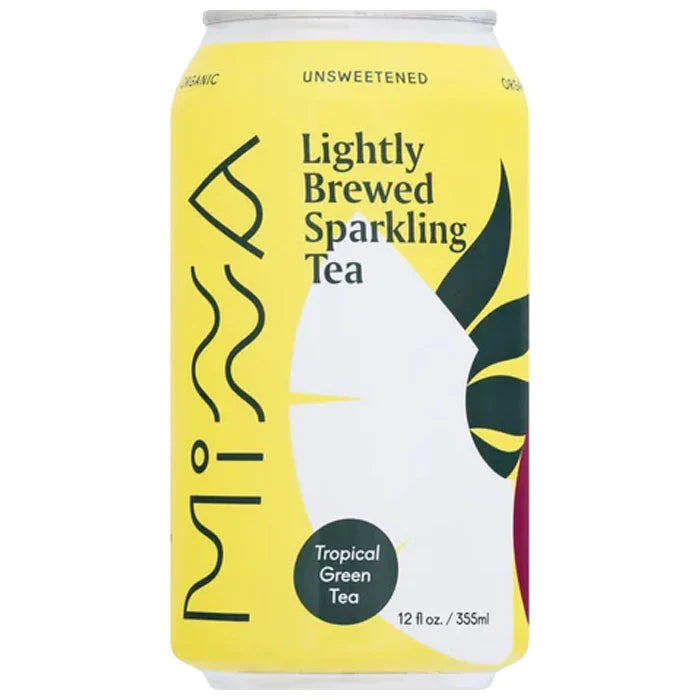 Minna - Lightly Brewed Sparkling Tea - Tropical Green, 12fl oz