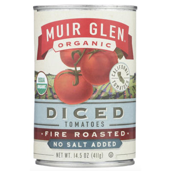 Muir Glen - Fire Roasted Diced Tomatoes No Salt, 14.5oz