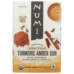 Numi Tea - Amber Sun Turmeric Tea, 12 Bags