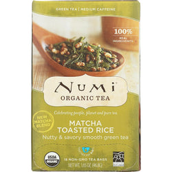Numi Tea - Matcha Toasted Rice, 18 Bags