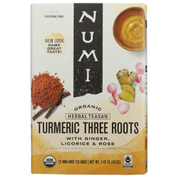 Numi Tea - Turmeric Three Roots, 12 Bags
