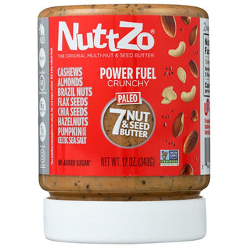 NuttZo - Paleo Power Fuel Crunchy Nut & Seed Butter, 12oz