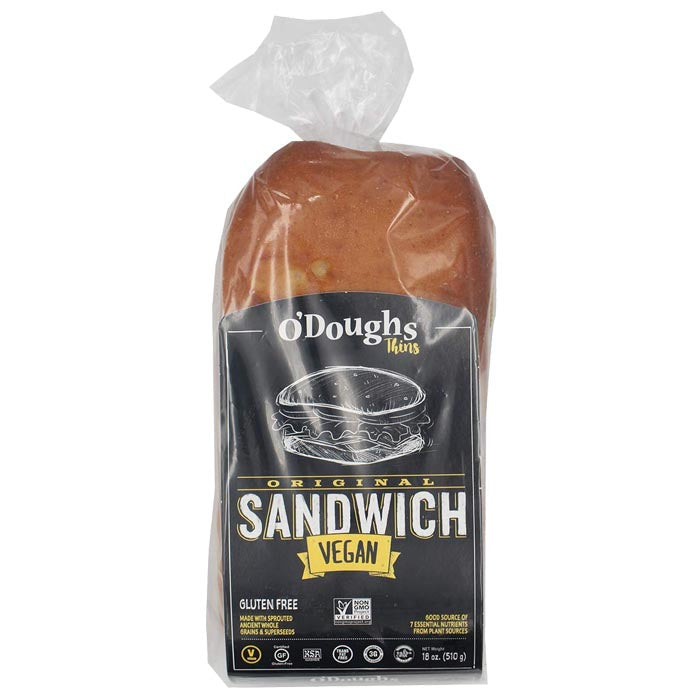 O'Doughs GlutenFree Original Sandwich Bread, 18oz Vegan Essentials