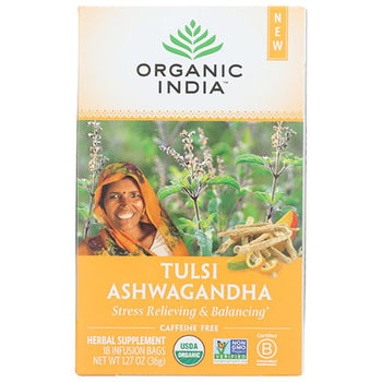 Organic India - Tulsi Ashwagandha Infusion Tea, 18 Bags, 1.2oz