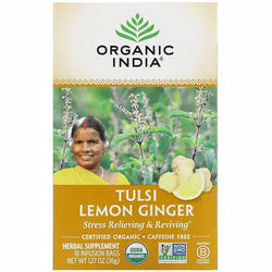 Organic India - Organic Tulsi Lemon Ginger Tea, 18 Bags