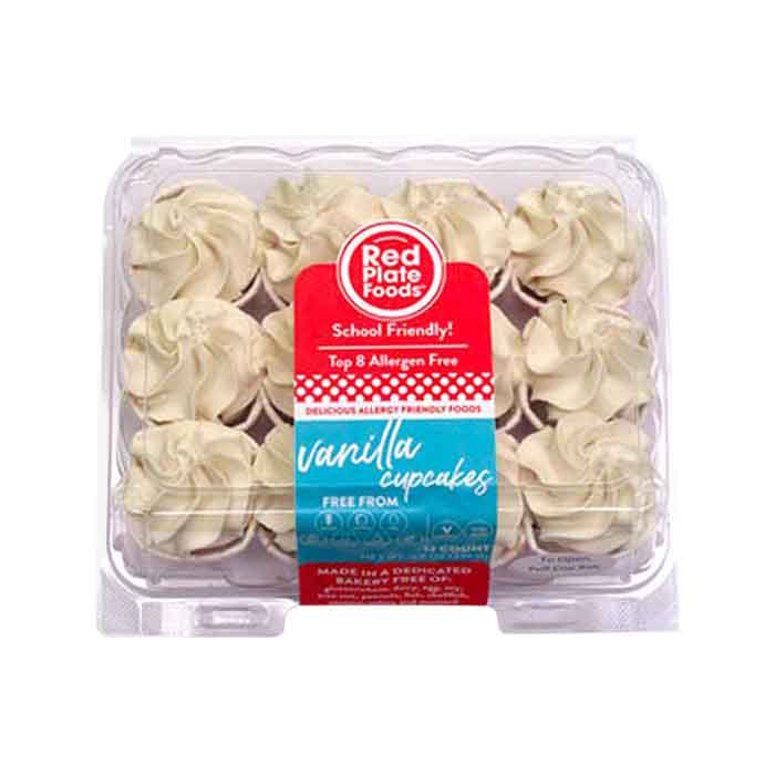 Red Plate Foods Mini Cupcakes Vanilla, 11.85oz Vegan Essentials