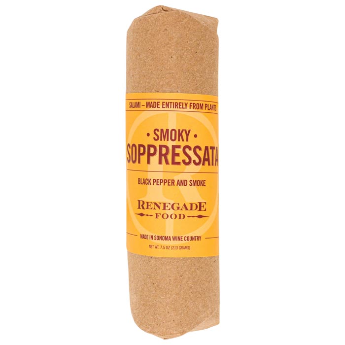 Renegade Foods Smoky Soppressata 7.5oz PlantBased Salami Alternative Vegan Essentials