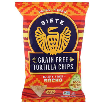 Siete - Grain-Free Tortilla Chips Nacho, 5oz