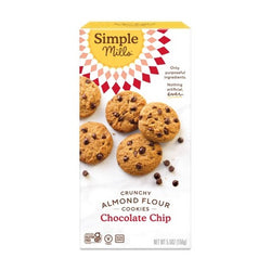 Simple Mills - Crunchy Cookies Crunchy Chocolate Chip, 5.5oz | Pack of 6