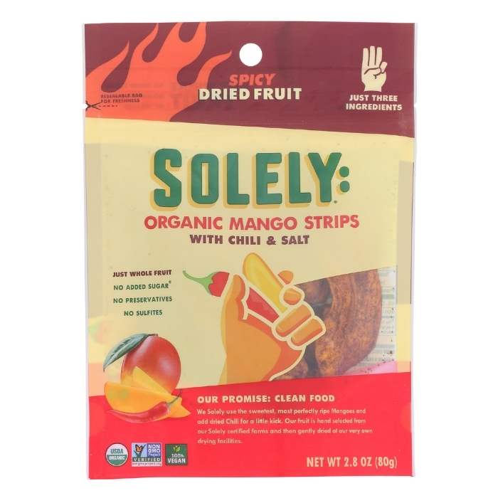 Solely - Organic Mango Strips Chili & Salt, 2.8oz – Vegan Essentials