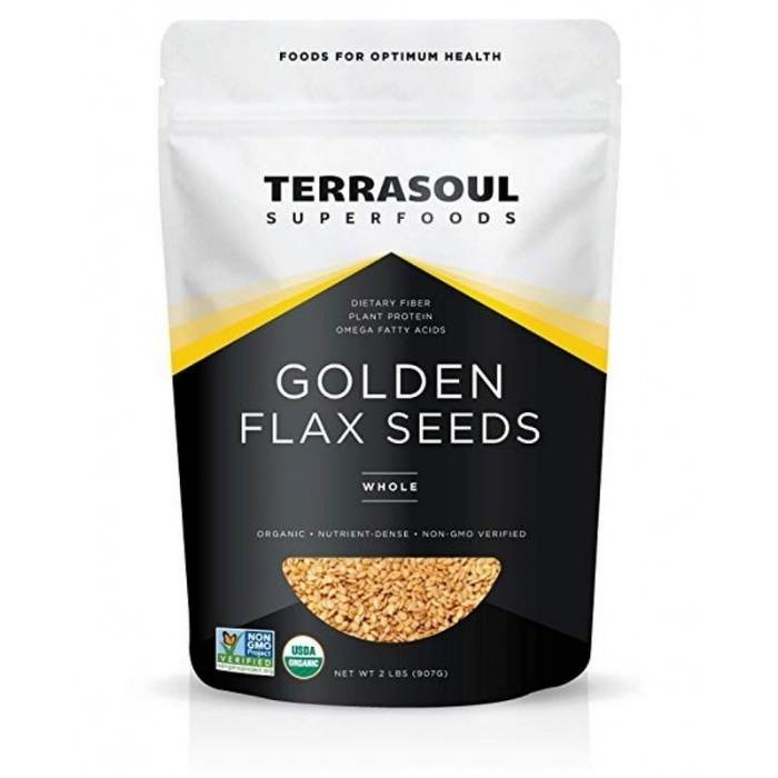 Terrasoul Superfoods - Organic Golden Flax Seeds, 32oz