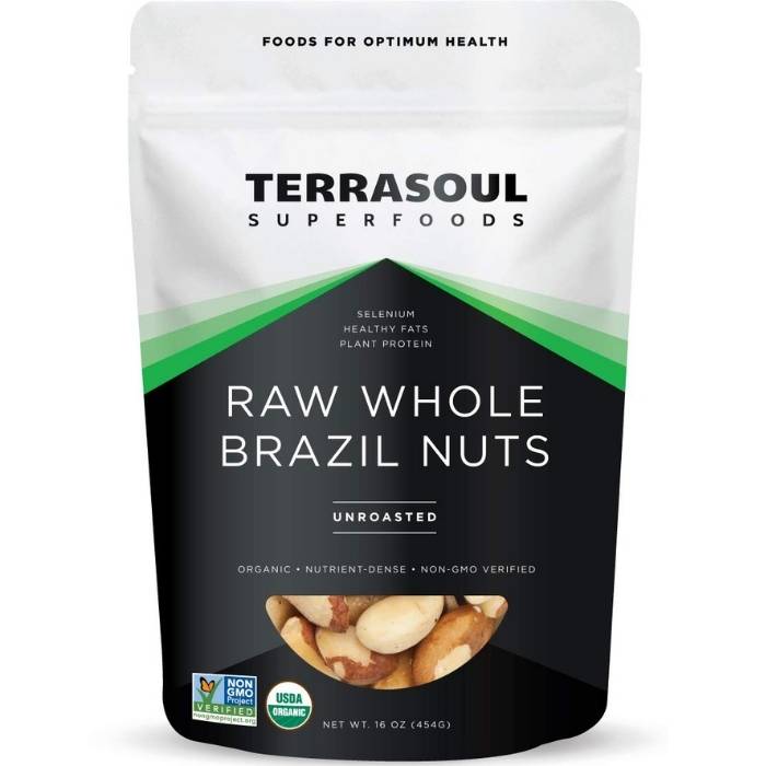 Terrasoul Superfoods - Organic Raw Brazil Nuts, 16oz