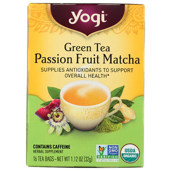 Yogi Tea - Green Tea Passionfruit Matcha, 16 Bags, 1.1oz