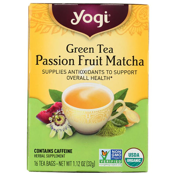 Fior Di Loto - Yogi Tea Bio Green Tea And Matcha Lemon, 17bags