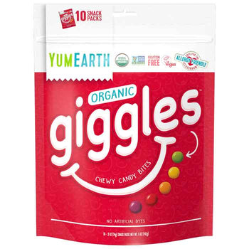 Yum Earth - Giggles Organic Chewy Candy Bites | Multiple Sizes