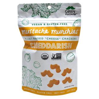 Organic Baked Cheesy Crackers by Mustache Munchies, 4oz | Multiple Flavors