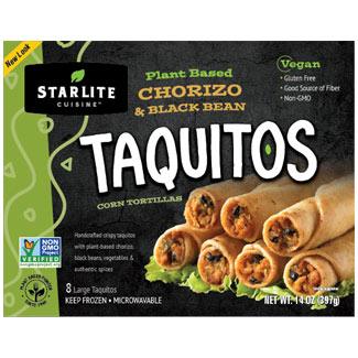 Chorizo & Black Bean Style Taquitos by Starlite Cuisine