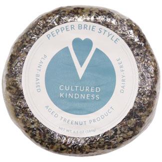 Cultured Kindness Aged Cashew Cheese - Pepper Brie