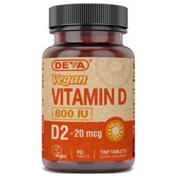 DEVA Vegan Vitamin D2 Tablets - 800iu