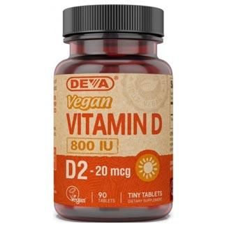 DEVA Vegan Vitamin D2 Tablets - 800iu