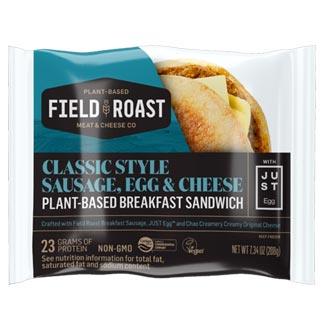 Field Roast Classic Style Sausage, Egg & Cheese Breakfast Sandwich