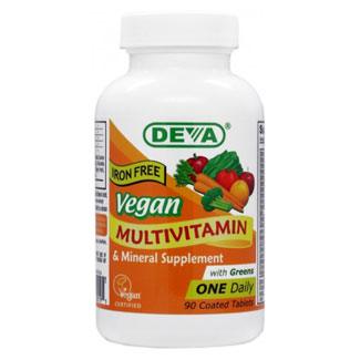 Iron-Free Vegan 1-A-Day Multi-Vitamin by DEVA