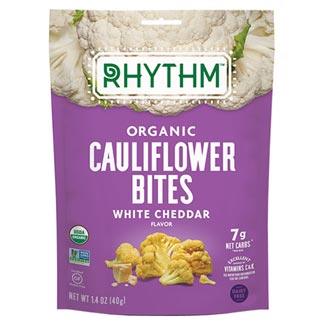 Organic Cauliflower Bites by Rhythm Superfoods - White Cheddar Flavor